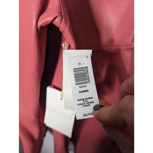 Aritzia Wilfred The Ganna Shirt Jacket Warm Sienna Red (Pink) NWT Size 2XL - Picture 10 of 12